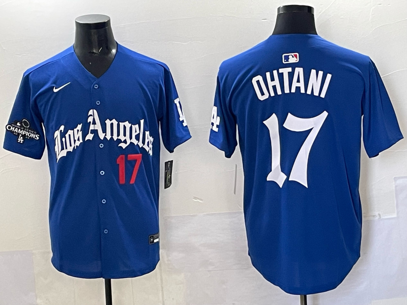 Men Los Angeles Dodgers #17 Ohtani Blue 2025 Nike MLB Jersey style 003->los angeles dodgers->MLB Jersey